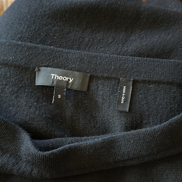 THEORY Skirt - Black Knit Skirt - Flare Skirt - Skater Skirt - Formal Skirt - Sm - Picture 6 of 7